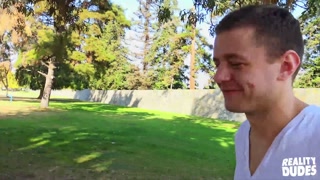 Reality Dudes - Hot Twink Ian Levine Gets Offered Cash To Take Off His Shirt &amp; Flash His Round Ass