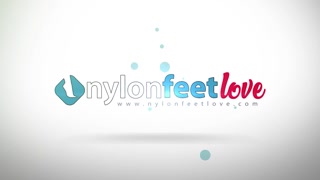 Leggy girl in black pantyhose takes off her Uggs boots