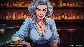 Sultry bar slut gets fucked and soaks her pussy