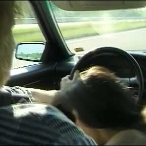 Slutty MILF Sucks Big Cock in Car Then Fucks Her on Highway
