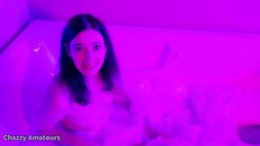 Purple Light Jacuzzi bath starring Chloe Faye