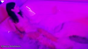 Purple Light Jacuzzi bath starring Chloe Faye