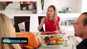Stepbro pounds Angel Smalls' tight pussy while she moans in ecstasy