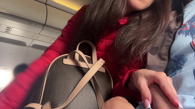 Risky Public Jerking Off On A Plane Full Of People - Public Penis Flashing