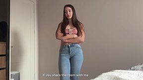 Sharing the bed with the stepsister, she is happy to share something more than that