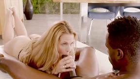 ”Vanilla babe rides the chocolate express”