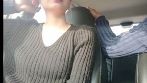 Doggystyle Handjob for Friend in Car Outdoors Risky Sex, Hornycouple149