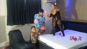 gincana !!! brincadeiras com paty bumbum brinquedo ator e o anao mais famoso da tv brasileira zezinho teves