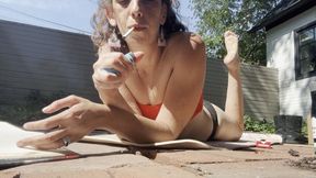 Reading and Smoking, Feet Up