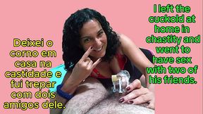 CORNO FICOU EM CASA NA CASTIDADE E FUI TREPAR