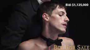 Kinky Big dick twink slave fucked bareback by hung Dom daddy