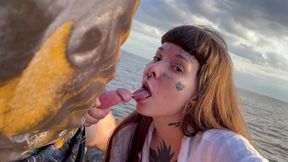 i suck on the beach and get cum in my mouth