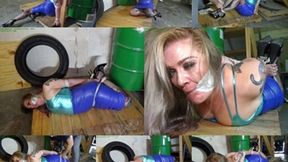 Sexy blonde secratary left helplessly hogtied in the warehouse (MP4 SD 3500kbps)