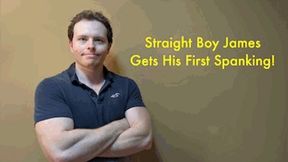 Straight Boy James Gets His First Spanking!  HD Version