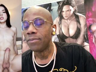 Transgender Christmas Shlong Sucking, Nice-looking Tight Teen With A Hard Trans Dong & Riding A Thicc Dick, Hard Ebony Honey Cumming All Over Herself, Tasty White Cum Flowing Cock, AI Generated