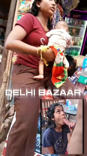 Hot teen Indian girls give public blowjobs