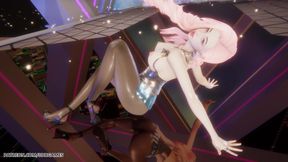 [mmd] Hyolyn - Wait Seraphine Sexy Striptease League of Legends Uncensored Hentai