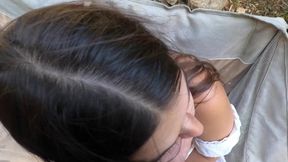 Mommy finds the right position to get her butthole stretched out