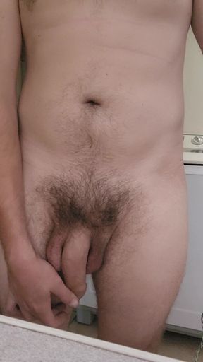 Shaking my soft cock