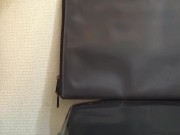 オナ禁明けのお久し射精を気持ちよく行い、射精後は不純物の多い濃厚精液をいじる変態君。