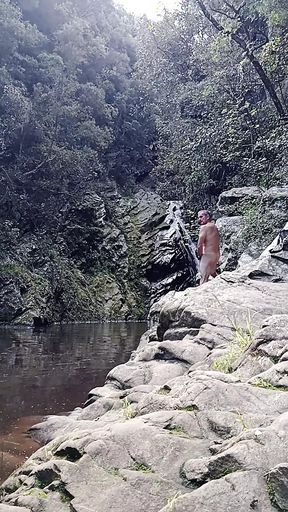 Got Naked at a Pool on a Hike and Shot a Big Load