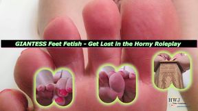 The allure of Giantess with Giant Sexy Toes as a Shrunken Man POV