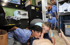 TS Ebony and boss suck the big cock of co worker