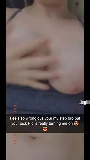 Sexting My Stepbro Until He Fucks Me and Cums in My Pussy