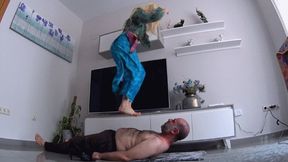 PRINCESS MINJE - Arabesque - INHUMAN Trampling And Facestanding In High Heels And Barefoot FULL CLIP GOPRO VERSION 720p