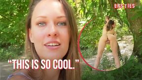 Ersties - Sexy Blue A Has a Leg Shaking Orgasm in a Secret Spot on the Beach