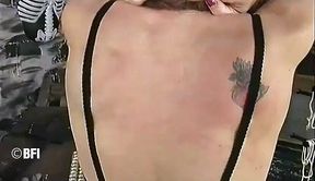 Naughty woman gets tied up and whipped