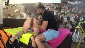 behind the scenes of hot sex with hairy christina santes & mugur