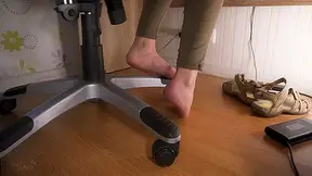 Worship My Sexy Feet In Worn Sandals Under Table