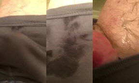 Gushing cum soaks through my Calvins raw and messy