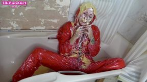 Slippery JOI in Pvc Catsuit: Cream, Custard & Cum Instructions