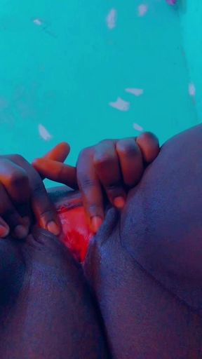 Masturbating