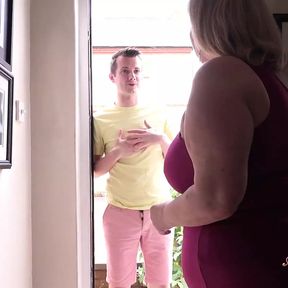 AuntJudysXXX - Busty Mature Cougar Catherine Meets Her New Neighbor