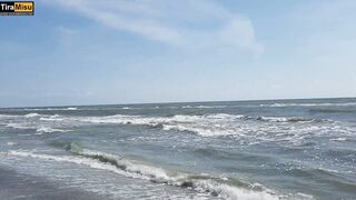 CUM IN Me I don't Care who's Watching - BEACH FUN with TiraMisu