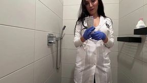 Naughty Nurse Pounds Patient in Steamy Shower Fuck Session