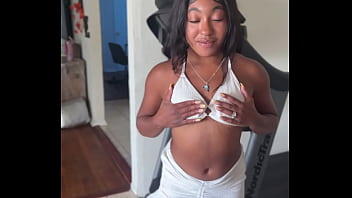 Horny teen doing JOI on FaceTime
