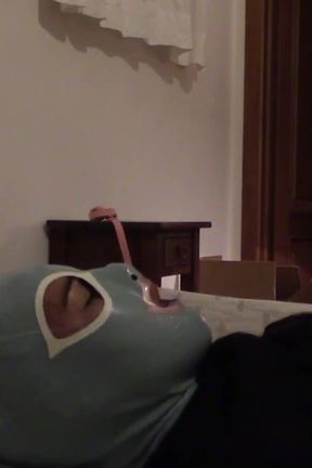 Laura on Heels bound in silver heels and fishnet pantyhose roughly fucked and throated full video