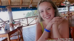 HOLIDAY teen 18+ PICK UP DATE - german tourist fuck teen 18+ in public pov