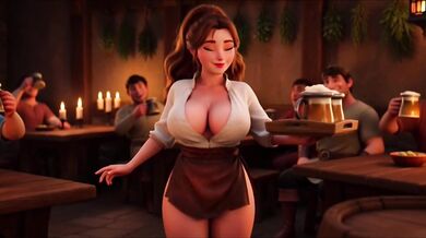 Golden glow fuels relentless flirty fantasy in crowded tavern halls