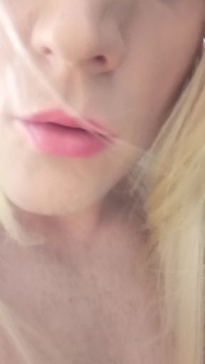 Horny Sissy Crossdresser Sarahdesexy Naked Solo Teasing Big Cock