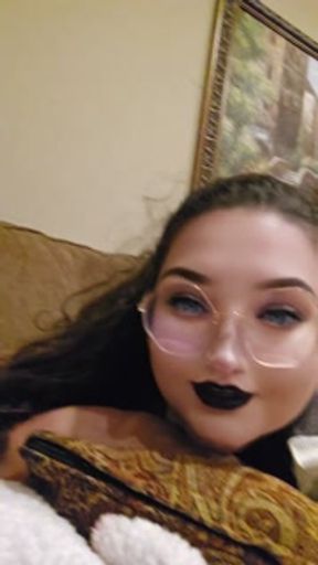 Chubby goth pawg gets her wet pussy fucked and creampied
