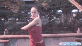 ”Titty teen jiggles large tits”