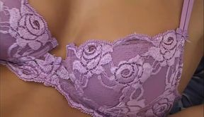 hot blonde fingers her pussy