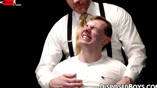 Suited Legrand Wolf dildo fucked the tight asshole of jock Blake Ellis