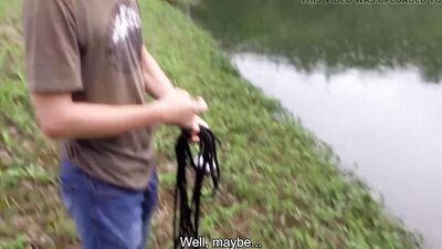 He Spots A Cute Twink Fishing And Offers Him Enough Cash To Make Him Suck His Dick - BIGSTR