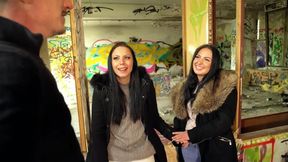 Two German Best Girl Friends Julia Parker and Maria Gail Talk to Risky No Condom FFM 3some Sex at